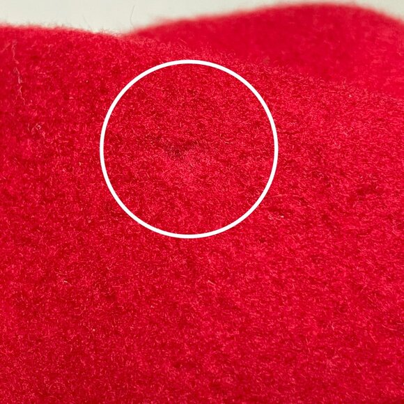 Pork Pie Hat Wool Felt Red Black Trim Medium Large Short Brim Women - Picture 7 of 13